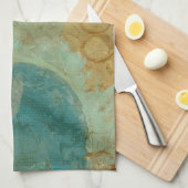 Linge De Cuisine Cercles bleus et jaunes (Quart Plié)