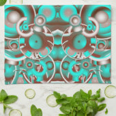 Linge De Cuisine Cercles célestes circulaires Motif (Plié)