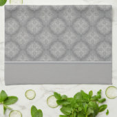 Linge De Cuisine Cercles De Gris (Plié)