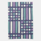 Linge De Cuisine Cercles du milieu du siècle Lignes pourpres Turquo (Vertical)