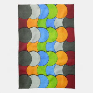 Linge De Cuisine Cercles empilés-Texté par Shirley Taylor