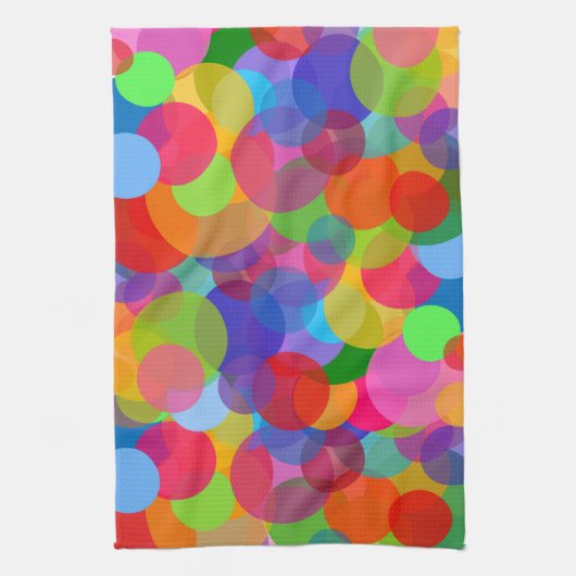 Linge De Cuisine Cercles et points multicolores (Vertical)
