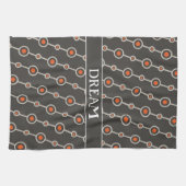 Linge De Cuisine Cercles gris orange Motif minimal (Horizontal)