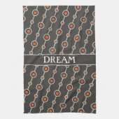 Linge De Cuisine Cercles gris orange Motif minimal (Vertical)
