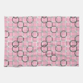 Linge De Cuisine Cercles modernes de la moitié du siècle, rose de (Horizontal)