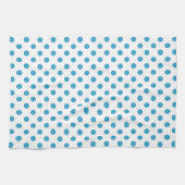 Linge De Cuisine Cercles Pois bleu paon (Horizontal)
