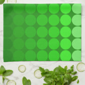 Linge De Cuisine Cercles pop mood en vert (Plié)