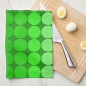 Linge De Cuisine Cercles pop mood en vert (Quart Plié)