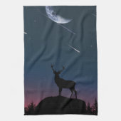 Linge De Cuisine cerf au clair de lune (Vertical)