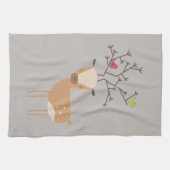 Linge De Cuisine Cerf aux oiseaux (Horizontal)