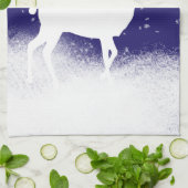 Linge De Cuisine Cerf blanc dans la neige (Plié)