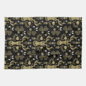 Linge De Cuisine Cerf d'art populaire scandinave (Horizontal)