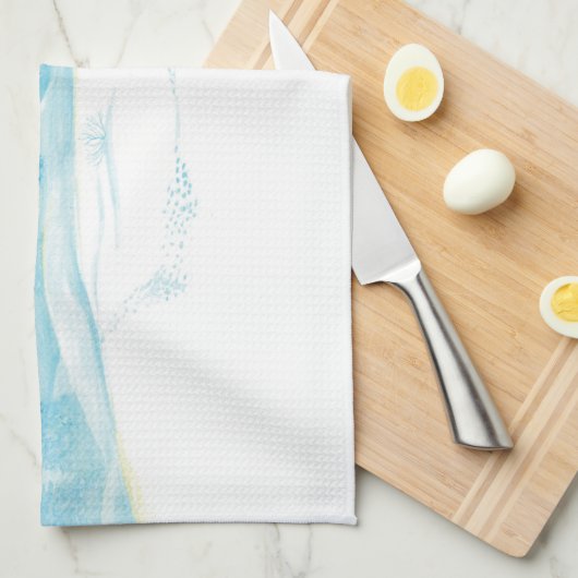 Linge De Cuisine Cerf de chevreuil dans le bois d'hiver couvert de (Quart Plié)