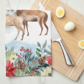 Linge De Cuisine Cerf de Noël des bois (Quart Plié)