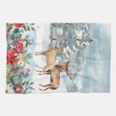 Linge De Cuisine Cerf de Noël des bois (Horizontal)