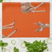 Linge De Cuisine Cerf en rouge (Plié)