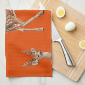 Linge De Cuisine Cerf en rouge (Quart Plié)