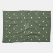 Linge De Cuisine Cerfs Antlers Flèches Motif de Noël Vert ID861 (Horizontal)