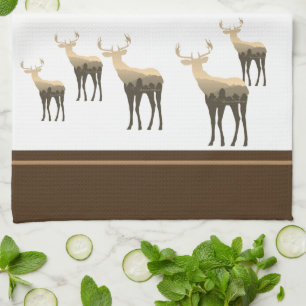 Linge De Cuisine Cerfs communs de Serviette-Le de cuisine