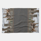 Linge De Cuisine Cerfs d'hiver et Pinecones (Horizontal)
