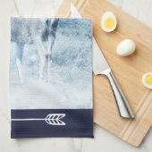 Linge De Cuisine Cerfs et pins d'hiver (Quart Plié)