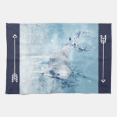 Linge De Cuisine Cerfs et pins d'hiver (Horizontal)