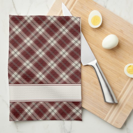 Linge De Cuisine Cerise Délice Plaid (Quart Plié)