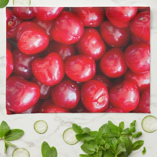 Linge De Cuisine Cerise douce (Plié)