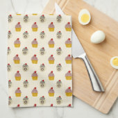 Linge De Cuisine Cerise sur le gâteau (Quart Plié)