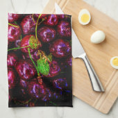 Linge De Cuisine Cerises (Quart Plié)