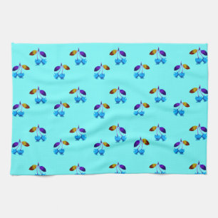 Linge De Cuisine Cerises bleues vives