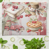 Linge De Cuisine Cerises Douces d'Été (Plié)