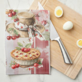Linge De Cuisine Cerises Douces d'Été (Quart Plié)