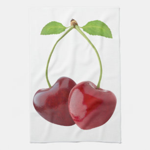 Linge De Cuisine Cerises en forme de coeur