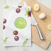 Linge De Cuisine Cerises Limites Fraises (Quart Plié)