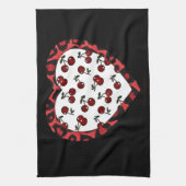 Linge De Cuisine Cerises RAB Empreinte de léopard Heart Rockabilly (Vertical)