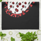 Linge De Cuisine Cerises RAB Imprimé Léopard Cœur Rockabilly (Plié)