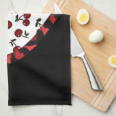 Linge De Cuisine Cerises RAB Imprimé Léopard Cœur Rockabilly (Quart Plié)