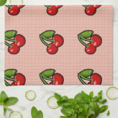 Linge De Cuisine Cerises sur Fleur (Plié)