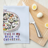 Linge De Cuisine Cerveau Sur Les Poulets (Quart Plié)