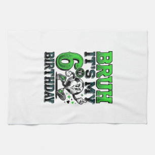 Linge De Cuisine C'est Mon 6e Anniversaire Garçon de Football