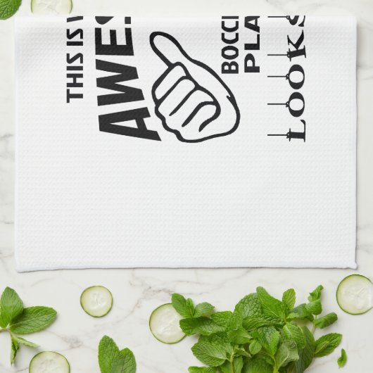 Linge De Cuisine C'est quel joueur impressionnant de boule de Bocce (Plié)