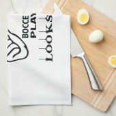 Linge De Cuisine C'est quel joueur impressionnant de boule de Bocce (Quart Plié)