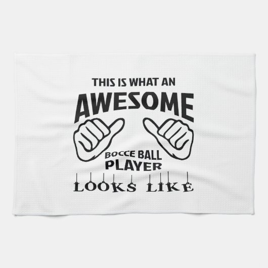 Linge De Cuisine C'est quel joueur impressionnant de boule de Bocce (Horizontal)