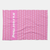 Linge De Cuisine C'Est Une Fille Rose Bright Pois Fille (Horizontal)