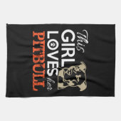 Linge De Cuisine cette fille adore son pitbull (Horizontal)