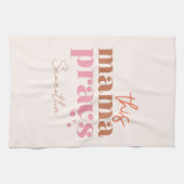 Linge De Cuisine Cette Mama prie - Rustic Boho Design (Horizontal)