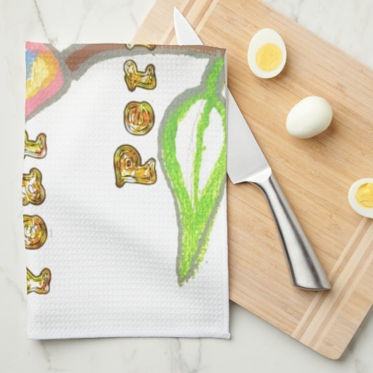 Linge De Cuisine Cette nouvelle année semble parfait floral texte a (Quart Plié)