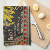 Linge De Cuisine Chaîne Étiquette de haricot Vegetable Pays (Quart Plié)