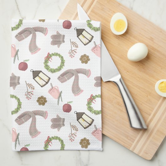 Linge De Cuisine Chaleur et douillet hiver (Quart Plié)